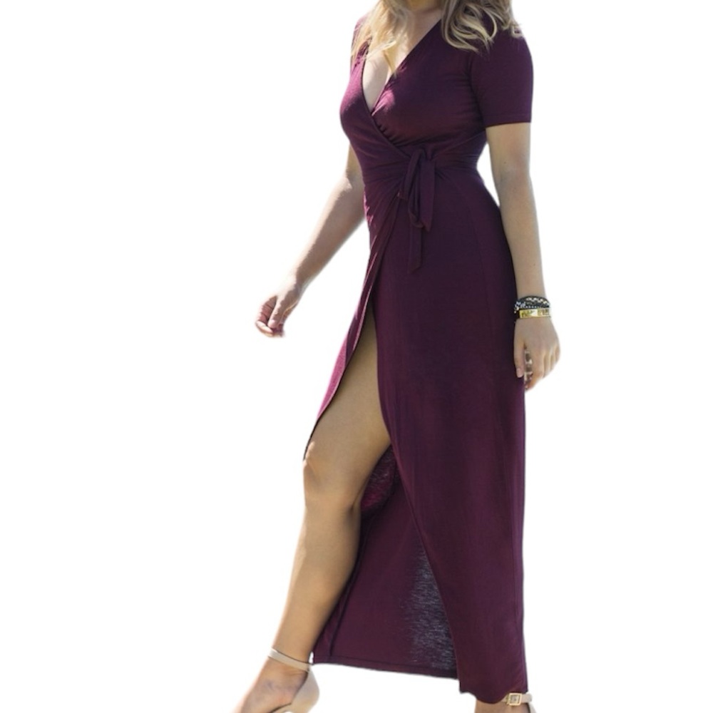 Forever 21 Burgundy Wrap Dress